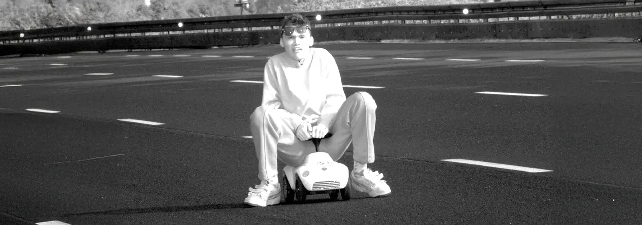 [Speeding camera photo: Noel Dederichs on Bobbycar]